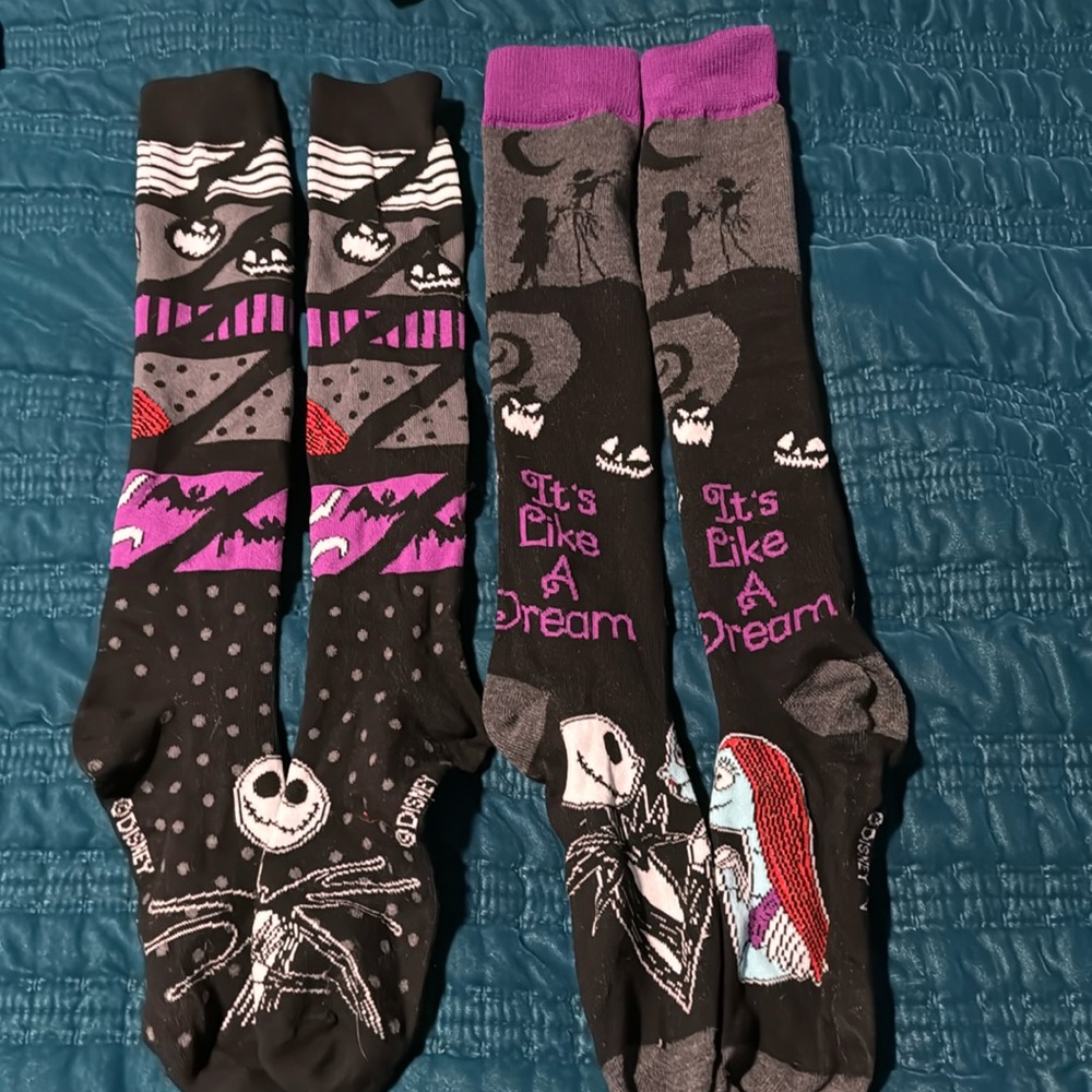 Nightmare Before Christmas knee high sock bundle